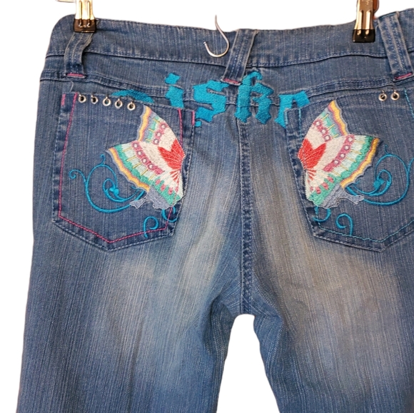 Vintage MISKEEN McBling JEAN! Flares - Picture 1 of 9